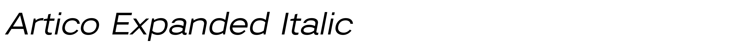 Artico Expanded Italic